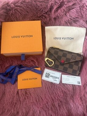 Louis Vuitton RECTO VERSO DAMIER EBENE Brown/Rouge Like New condition